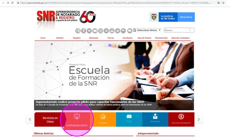 Image Instructivo para descargar certificado de tradición y libertad